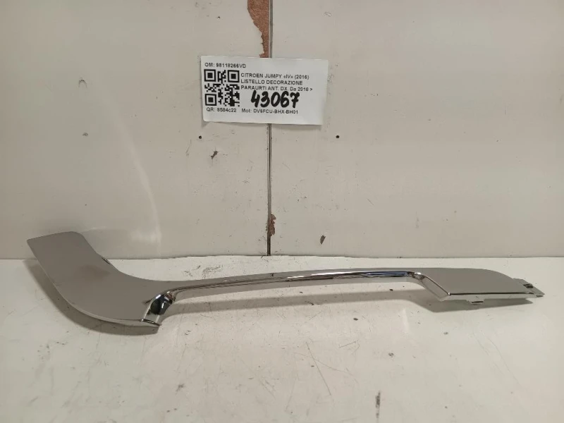 Listello Decorazione Paraurti ANT DX 98118266VD Citroen Jumpy IV 2016