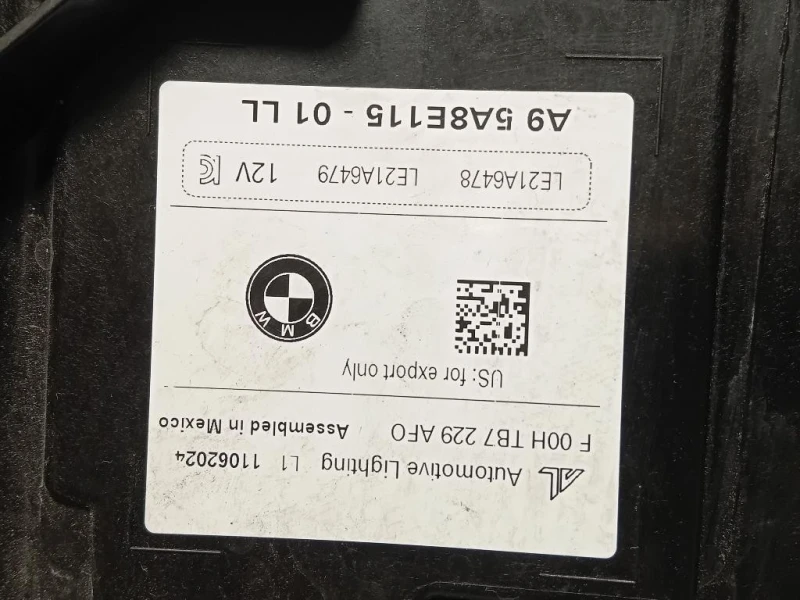 Proiettore ANT SX A95A8E115 Bmw X5 G05 2023