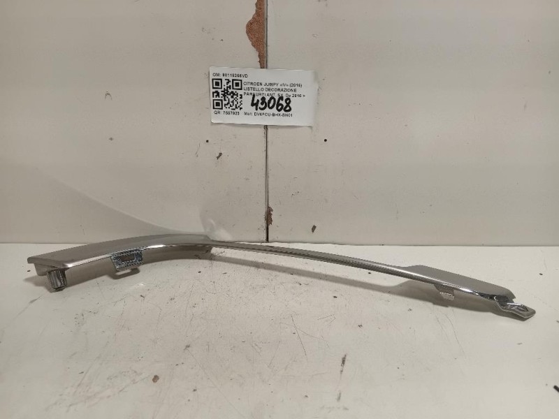 Listello Decorazione Paraurti ANT SX 98118266VD Citroen Jumpy IV 2016