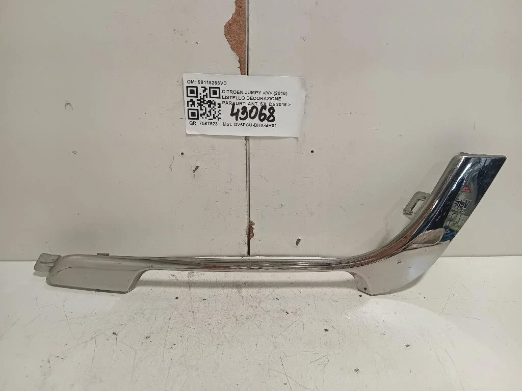 Listello Decorazione Paraurti ANT SX 98118266VD Citroen Jumpy IV 2016