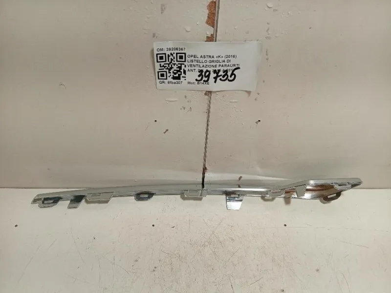 Listello Griglia DI Ventilazione Paraurti ANT DX 39206367 Opel Astra K 2016