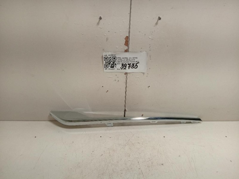 Listello Griglia DI Ventilazione Paraurti ANT DX 39206367 Opel Astra K 2016