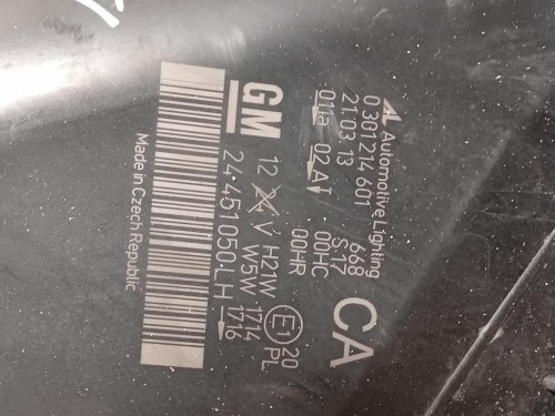 Proiettore ANT SX 24451050 Opel Zafira B 2005