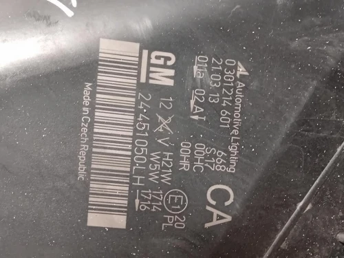 Proiettore ANT SX 24451050 Opel Zafira B 2005