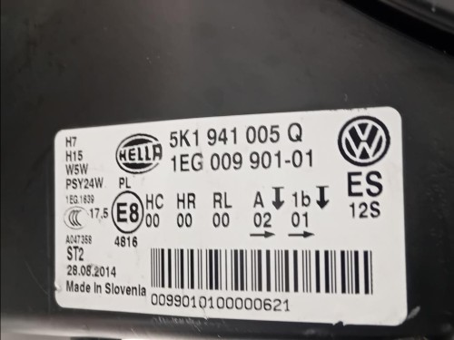 Proiettore ANT SX 5K1941005 Volkswagen GOLF VI 2009