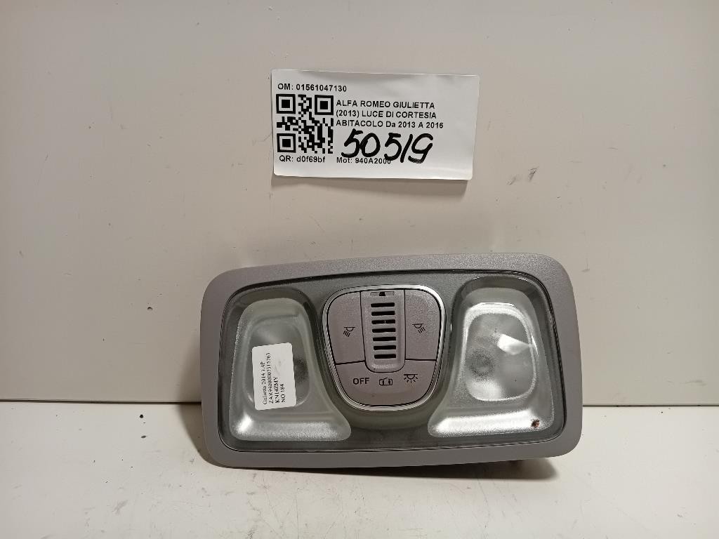 LUCE DI Cortesia Abitacolo 01561047130 Alfa Romeo Giulietta 2013