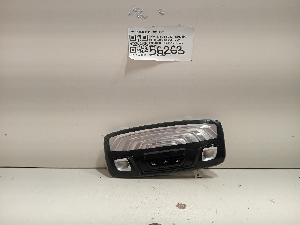 LUCE DI Cortesia Abitacolo 43684861401 Bmw Serie 5 G30 Berlina 2016