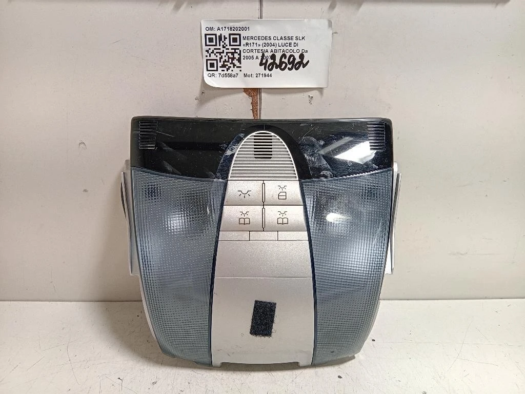 LUCE DI Cortesia Abitacolo A1718202001 Mercedes Classe SLK R171 2004