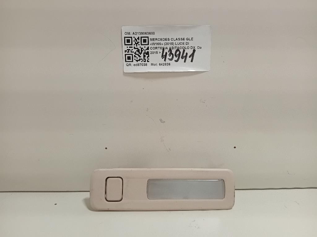 LUCE DI Cortesia Abitacolo DX A2139063600 Mercedes Classe GLE W166 2015