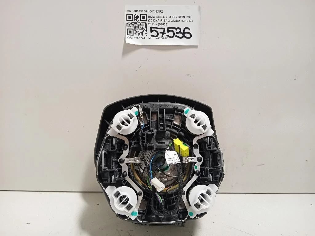Air-bag Guidatore 685730601 Bmw Serie 3 F30 Berlina 2012