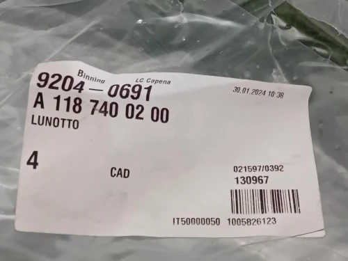 Lunotto A1187400200 Mercedes Classe CLA X118 Shooting Brake 2023