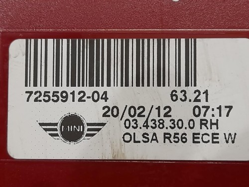 Fanale POST DX 7255910-05 Mini MINI Cooper R56 2007