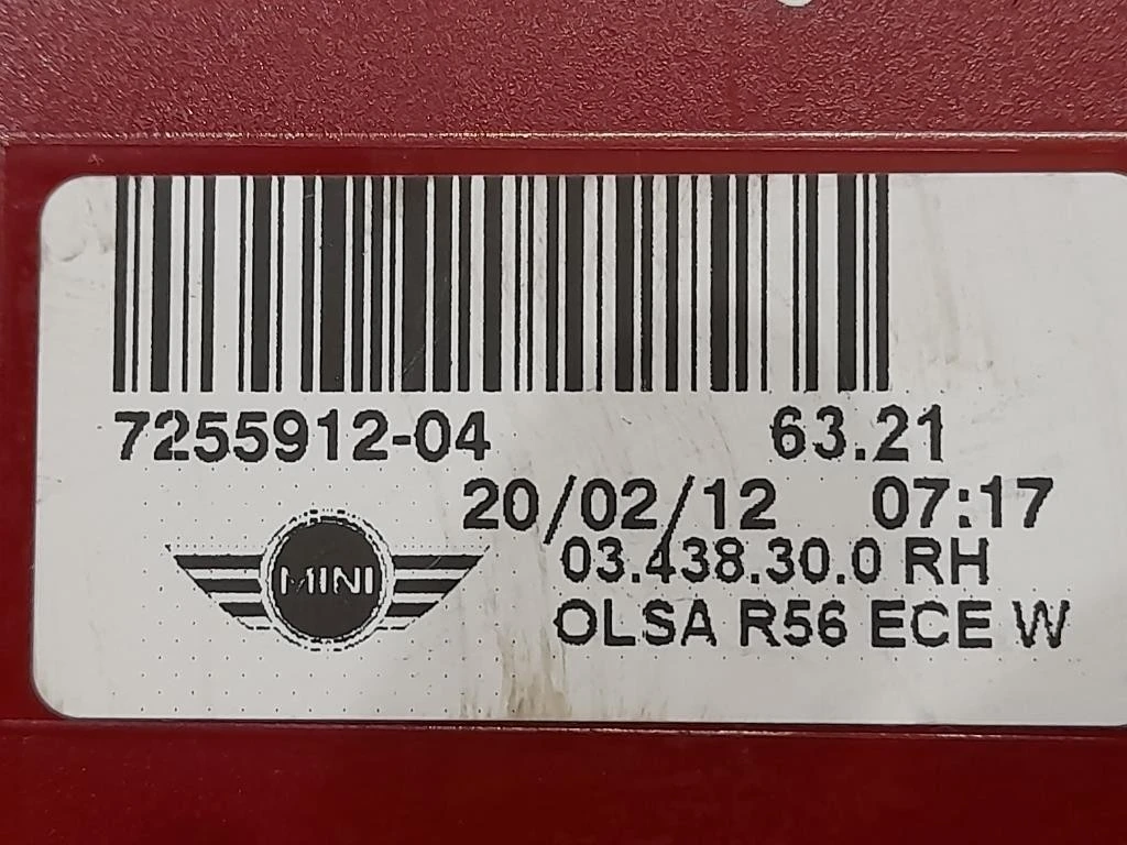 Fanale POST DX 7255910-05 Mini MINI Cooper R56 2007