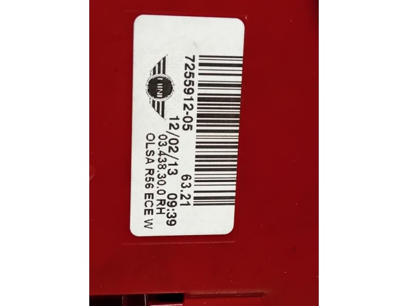 Fanale POST DX 725591205 Mini MINI Cooper R56 2007