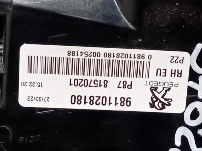 Fanale POST DX 9811028180 Peugeot 5008 II 2017