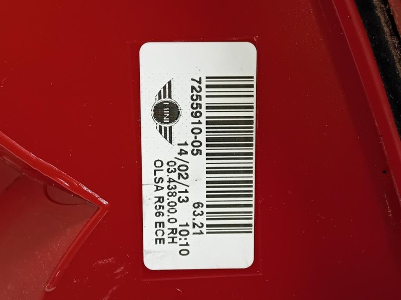 Fanale POST DX 0343800 Mini MINI Cooper R56 2007