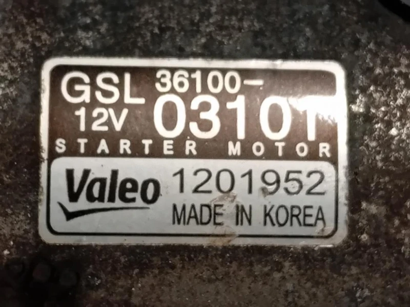 Motorino Avviamento 36100-03101 Hyundai I20 II 2014