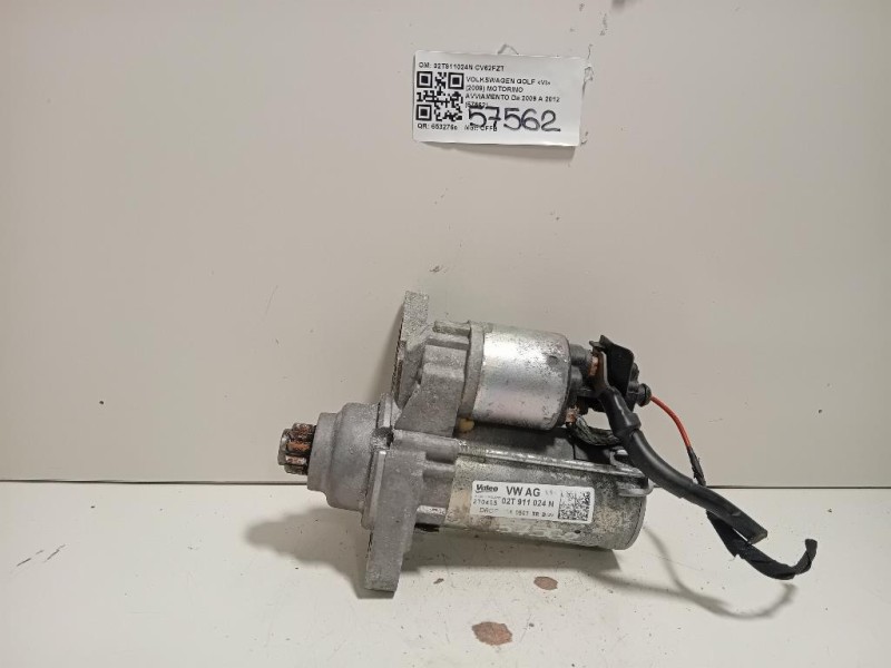 Motorino Avviamento 02T911024N Volkswagen GOLF VI 2009