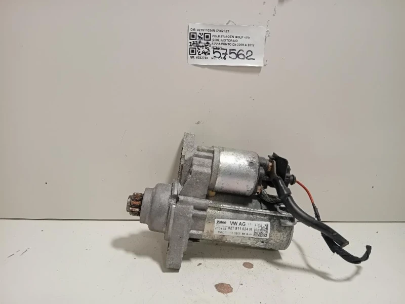 Motorino Avviamento 02T911024N Volkswagen GOLF VI 2009