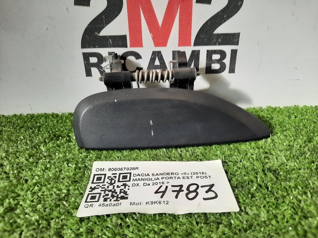 Maniglia Porta EST POST DX 806067028R Dacia Sandero II 2016