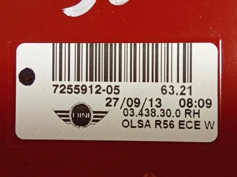 Fanale POST DX 7255912-05 Mini MINI ONE R56 2007