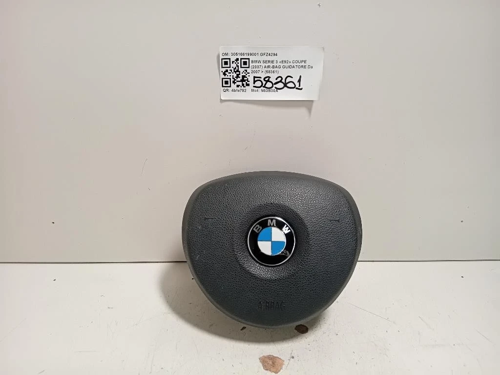 Air-bag Guidatore 305166199001 Bmw Serie 3 E92 Coupe 2007