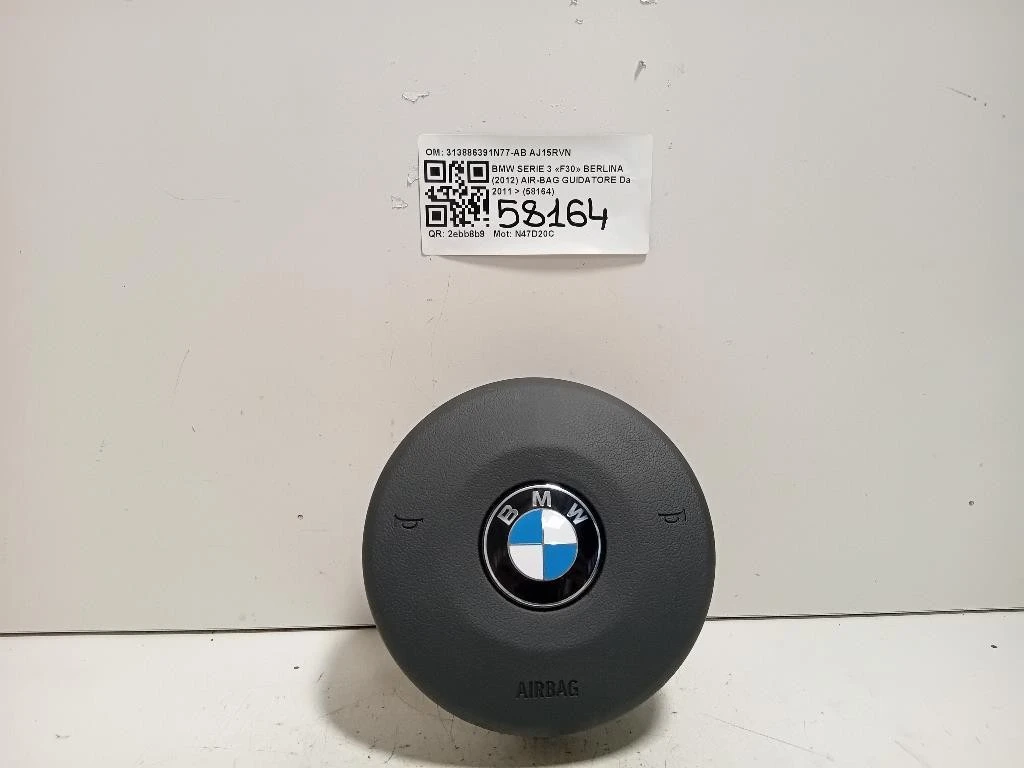 Air-bag Guidatore 313886391N77-AB Bmw Serie 3 F30 Berlina 2012