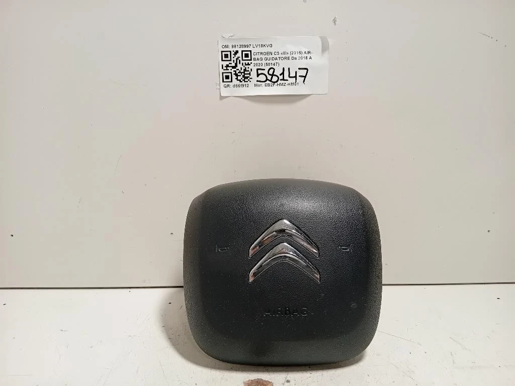 Air-bag Guidatore 98128997ZD Citroen C3 III 2016