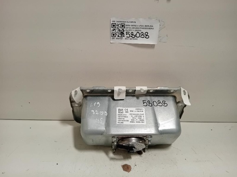 Air-bag Passeggero 34089354H Bmw Serie 3 F30 Berlina 2012