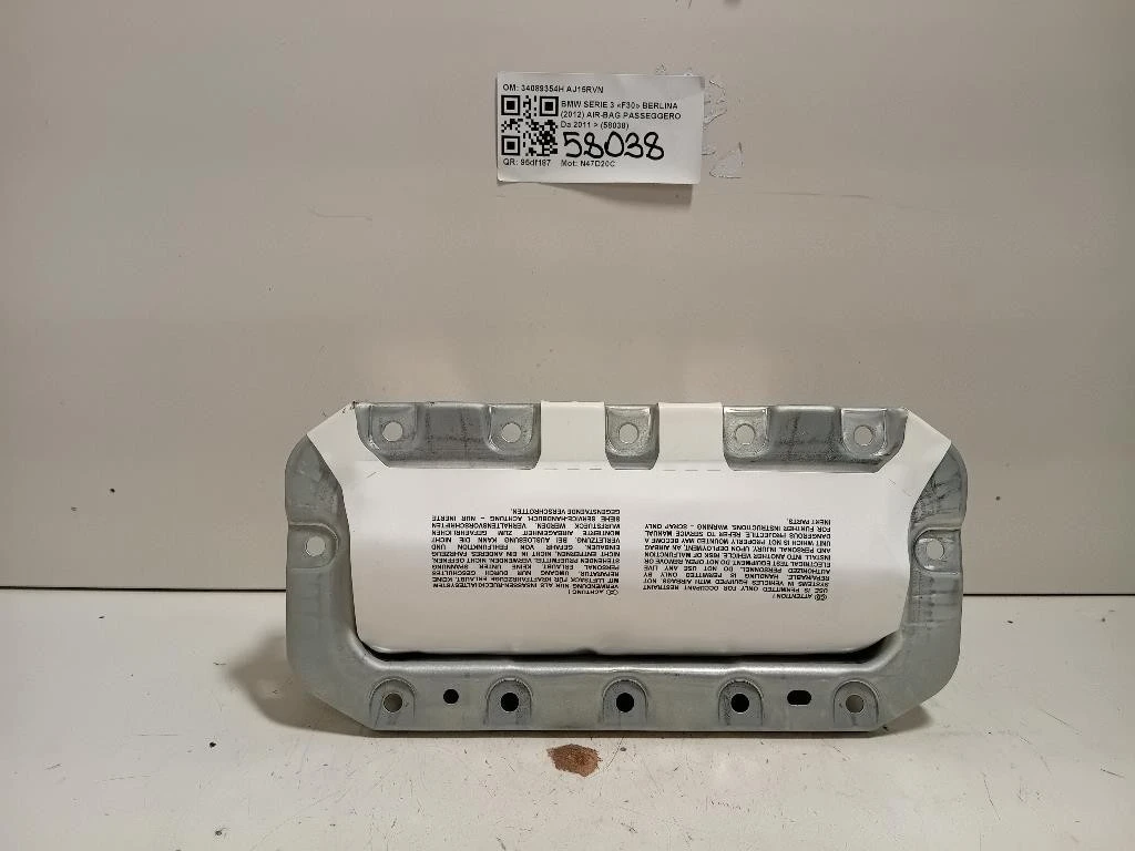Air-bag Passeggero 34089354H Bmw Serie 3 F30 Berlina 2012