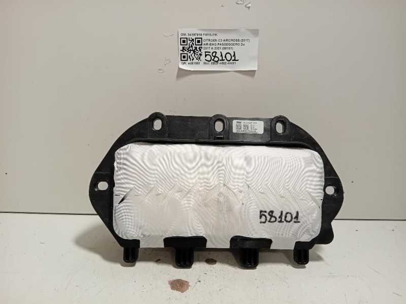 Air-bag Passeggero 34197916 Citroen C3 Aircross 2017