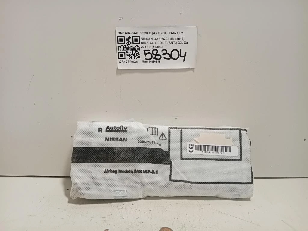 Air-bag Sedile ANT DX ARHV0179226872 Nissan Qashqai II 2017
