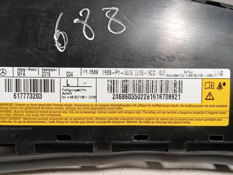 Air-bag Sedile ANT SX 617892401 Mercedes Classe A W176 2015