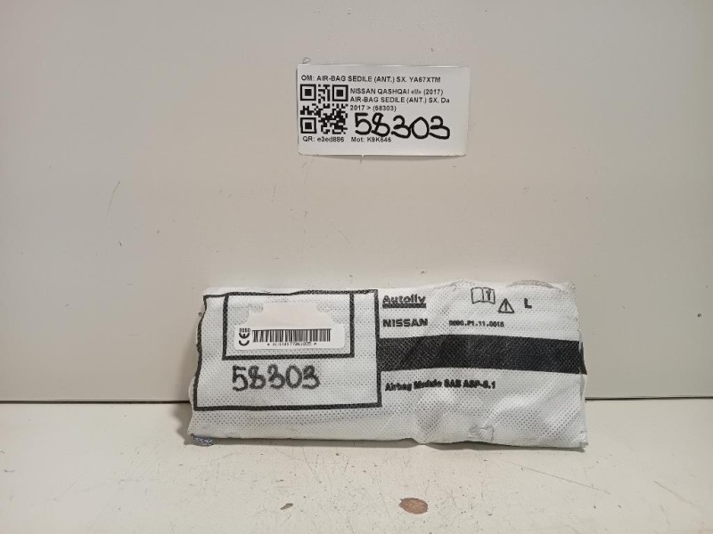 Air-bag Sedile ANT SX ARHV0179226872 Nissan Qashqai II 2017