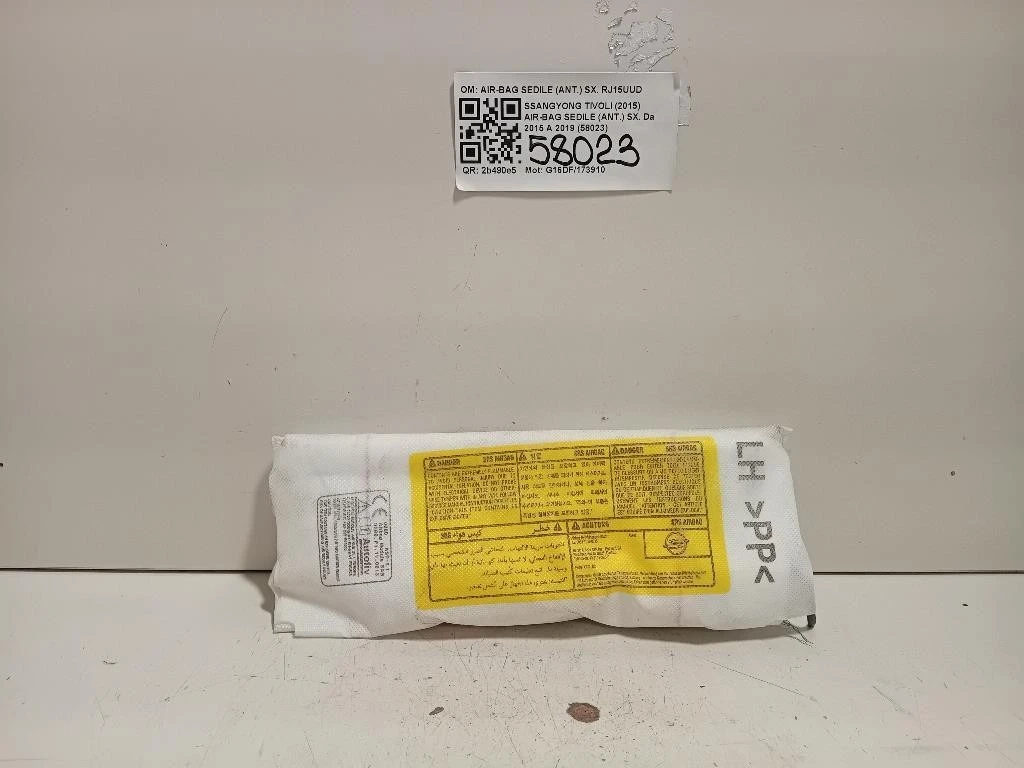 Air-bag Sedile ANT SX 8620535000 Ssangyong Tivoli 2015