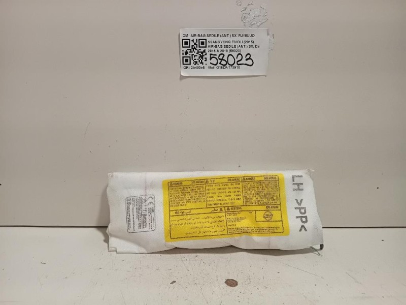 Air-bag Sedile ANT SX 8620535000 Ssangyong Tivoli 2015