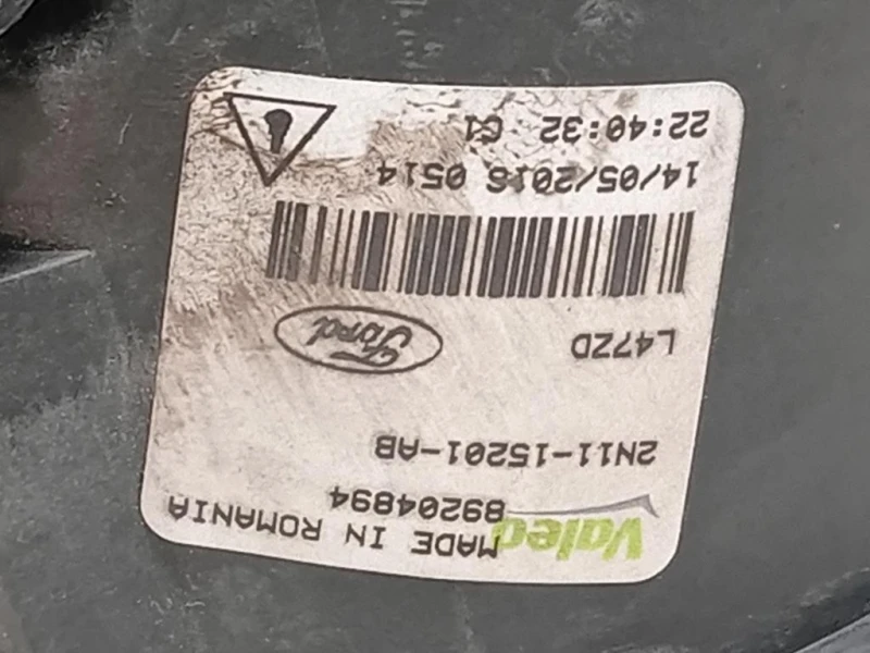 Calotta Fendinebbia DX C1BJ-15A222-A2N11-15201-AB Ford Fiesta VI 2012