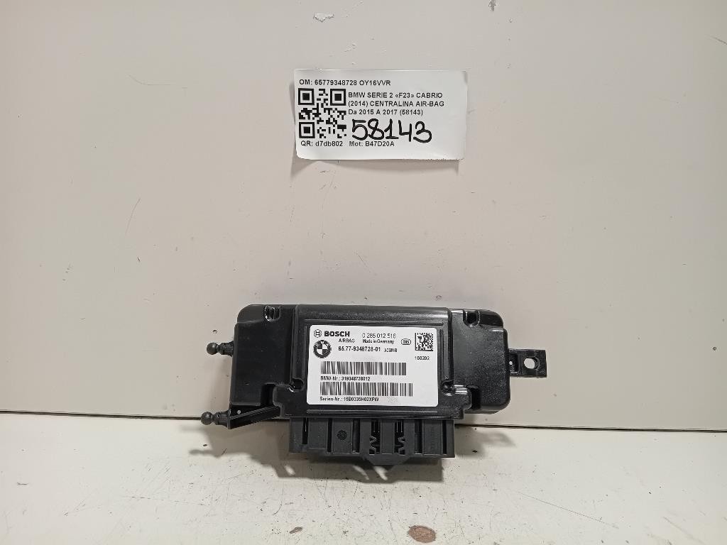Centralina Air-bag 0285012516 6577-9348728-01 Bmw Serie 2 F23 Cabrio 2014