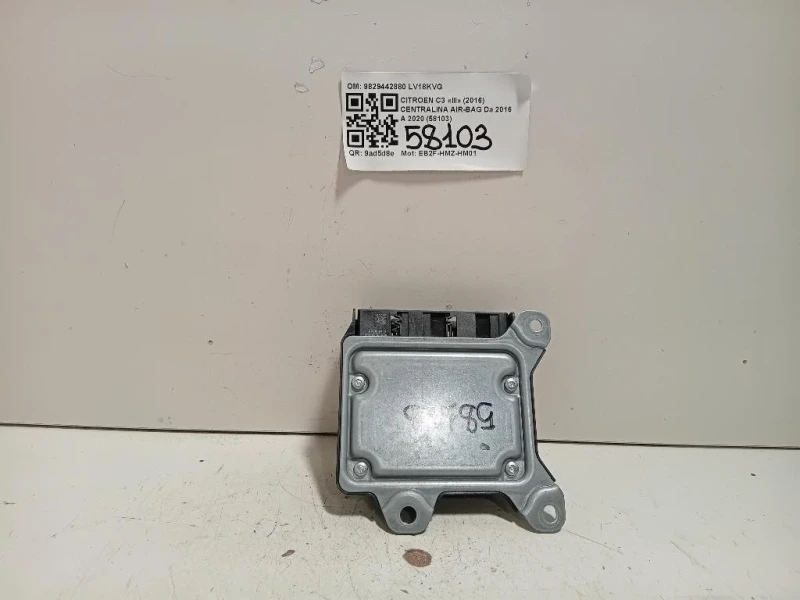 Centralina Air-bag 9829442880 Citroen C3 III 2016