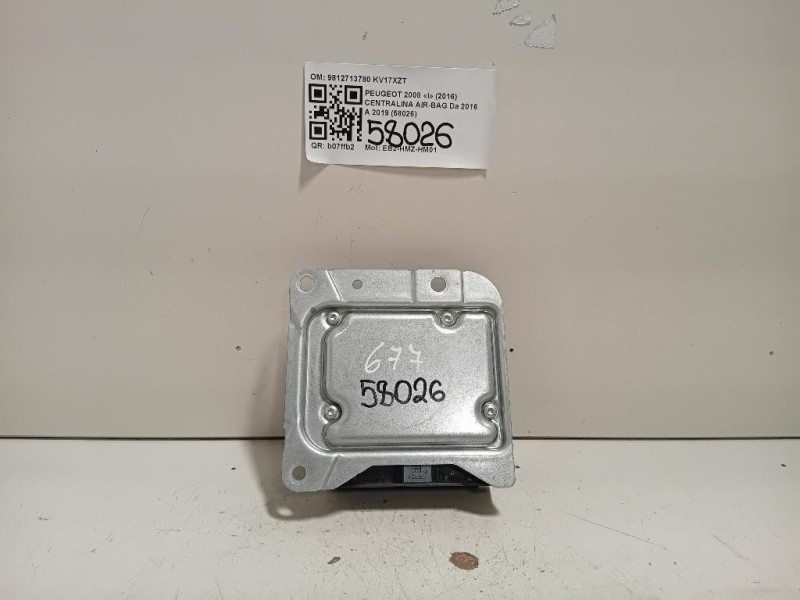 Centralina Air-bag 9812713780 Peugeot 2008 I 2016