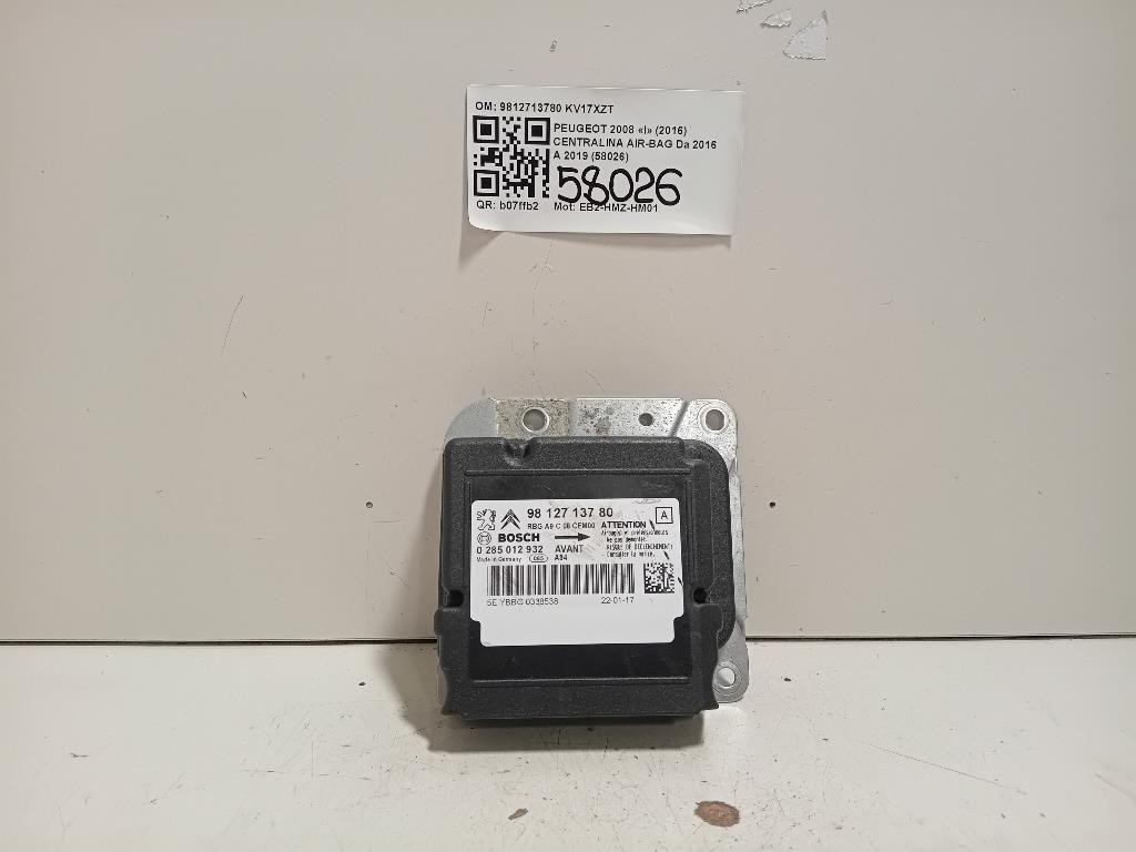 Centralina Air-bag 9812713780 Peugeot 2008 I 2016