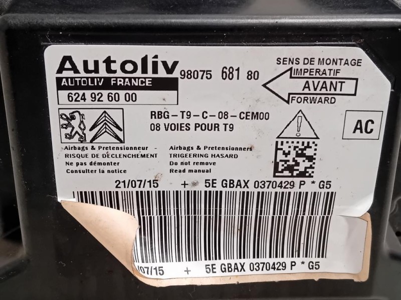 Centralina Air-bag 9807568180 Peugeot 308 II SW 2014