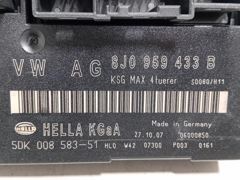 Centralina Comfort 8J0959433 Audi TT 8J3 2007