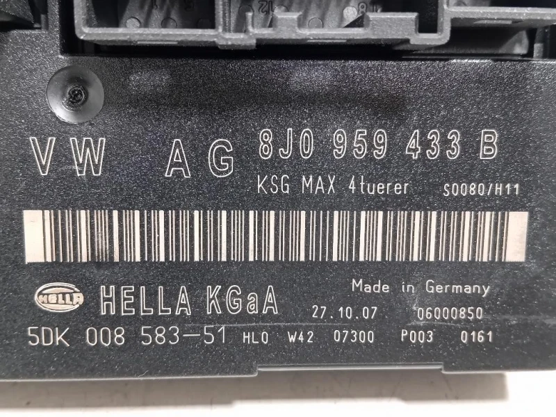 Centralina Comfort 8J0959433 Audi TT 8J3 2007