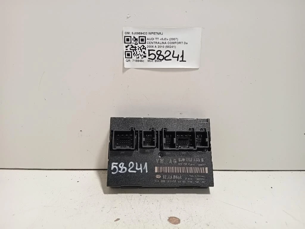 Centralina Comfort 8J0959433 Audi TT 8J3 2007