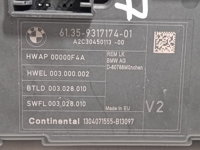 Centralina Comfort 61359317174 Bmw Serie 3 F30 Berlina 2012