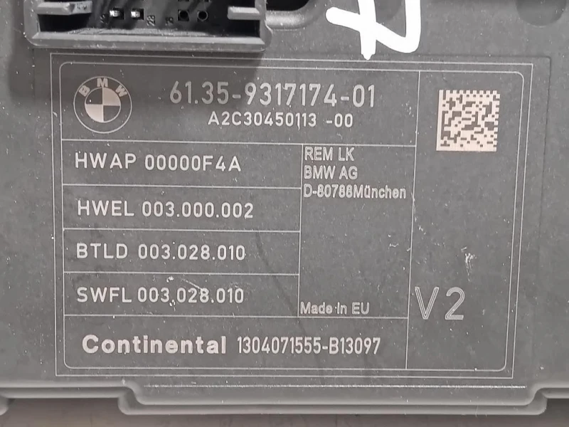 Centralina Comfort 61359317174 Bmw Serie 3 F30 Berlina 2012