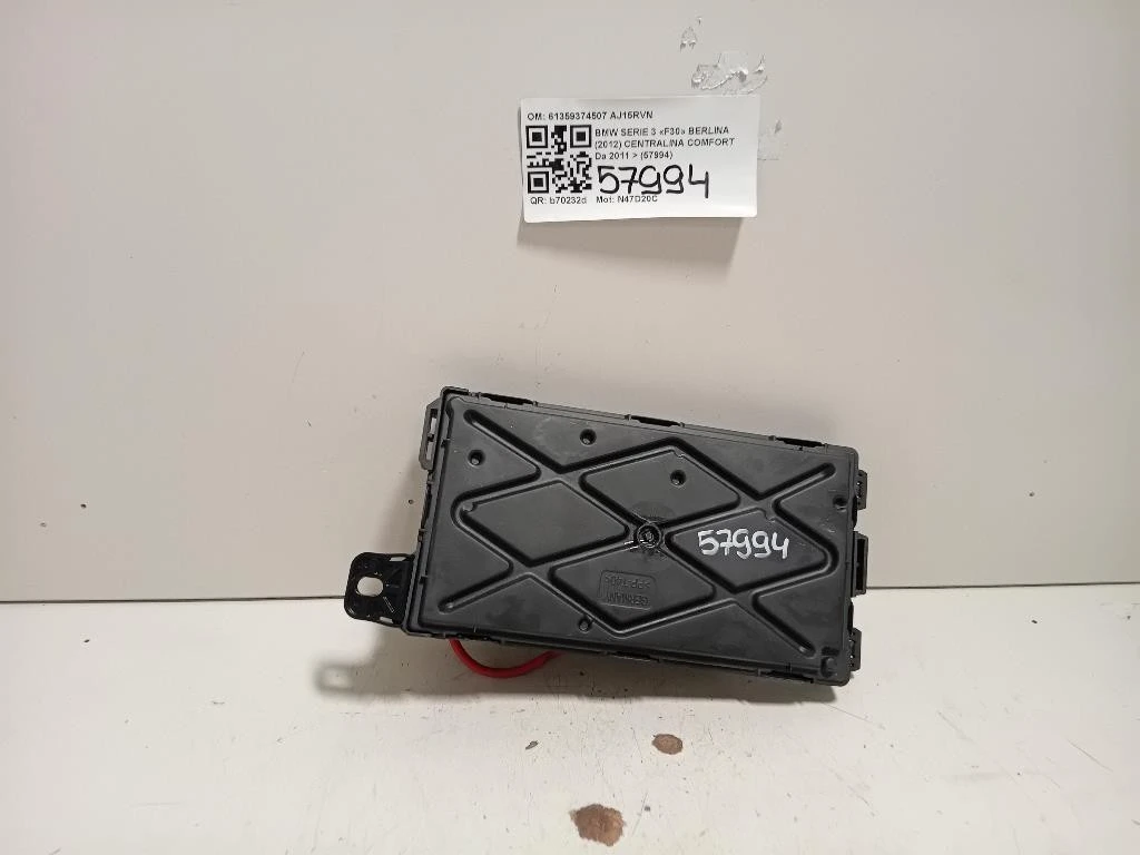 Centralina Comfort 61359374507 Bmw Serie 3 F30 Berlina 2012