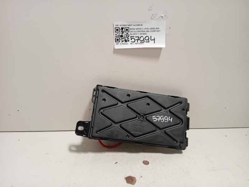 Centralina Comfort 61359374507 Bmw Serie 3 F30 Berlina 2012