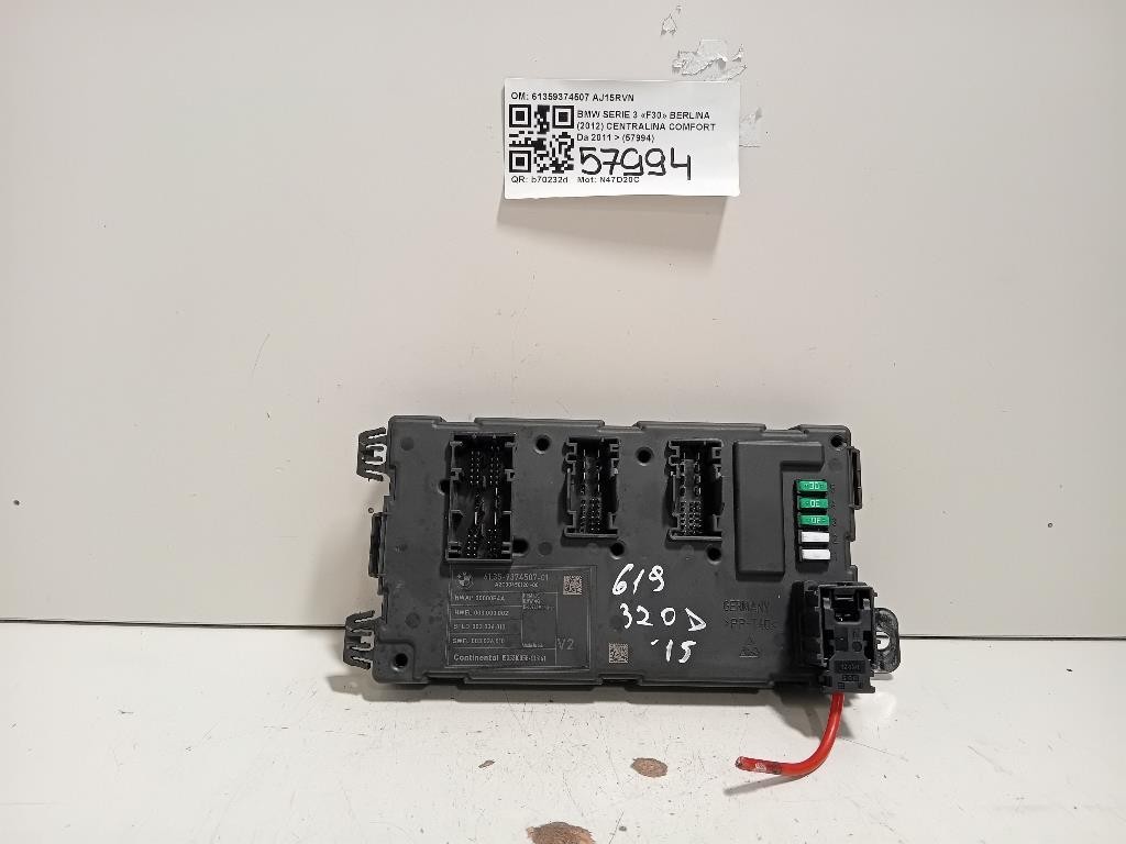Centralina Comfort 61359374507 Bmw Serie 3 F30 Berlina 2012